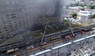 莫斯科市中心大楼突遭袭击 莫斯科市中心大楼突遭袭击