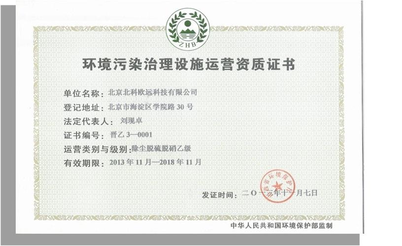 环境污染治理(环境污染治理设施运营资质)