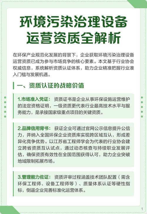 环境污染治理(环境污染治理设施运营资质)